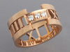 Tiffany & Co. 18K Rose Gold Three-Diamond Wide Open Atlas Ring