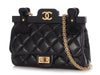 Chanel LE Mini Black Crumpled Calfskin 2.55 Reissue Hanger Flap Bag