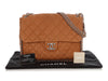 Chanel Maxi Dark Beige Quilted Chain Around Flap