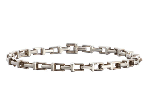 Tiffany & Co. Narrow Sterling Silver T Link Bracelet