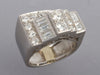 Vintage 18K White Gold Diamond Art Deco Buckle Ring