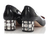 Miu Miu Black Patent and Crystal Pumps