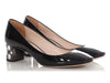 Miu Miu Black Patent and Crystal Pumps