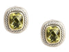 David Yurman Vintage Two-Tone Citrine Albion Pierced Earrings