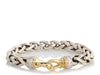 David Yurman Two-Tone Diamond Wheat Bracelet