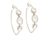 Ippolita Medium Sterling Silver 3-Stone Rock Candy Pierced Hoop Earrings