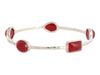 Ippolita Sterling Silver Carnelian 5-Stone Rock Candy Bangle