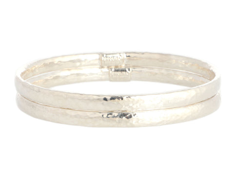 Ippolita Medium Sterling Silver Hammered Bangle Set