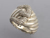 David Yurman Sterling Silver Diamond Buckle Ring