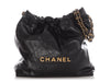 Chanel Small Black Quilted Shiny Calfskin 22