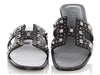 Hermès Black Studded Oran Sandals