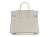 Hermès SO Gris Perle Ostrich Verso Birkin 25