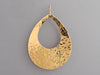 Ippolita Hammered 18K Yellow Gold Classico Open Teardrop Pierced Earrings