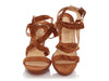 Christian Louboutin Cocoa Suede Strappy Stacked Sandals