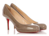 Christian Louboutin Taupe Patent New Simple Pumps