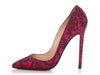 Christian Louboutin Pink and Black Lace Pumps