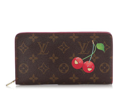 LOUIS VUITTON Monogram Cerises Compact Zippe Wallet 1256813