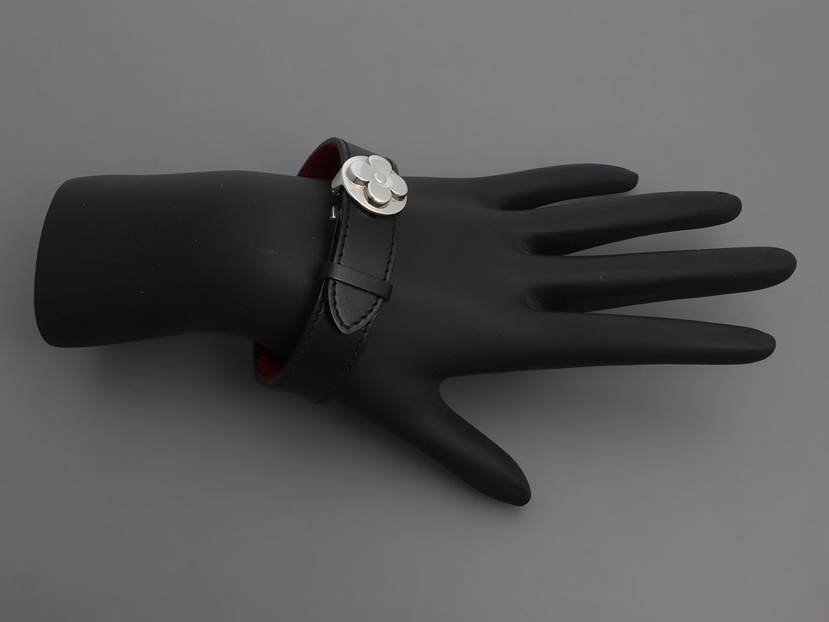 Louis Vuitton Monogram Flower Motif Wish Leather Cuff Bracelet LV-1118P-0009  – MISLUX