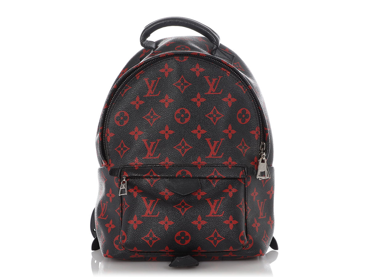Louis Vuitton Backpack Palm Springs Monogram Infrarouge Mini Black Red - US