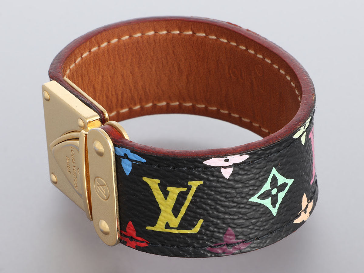 Louis Vuitton Black Monogram Leather Murakami Koala Bracelet M
