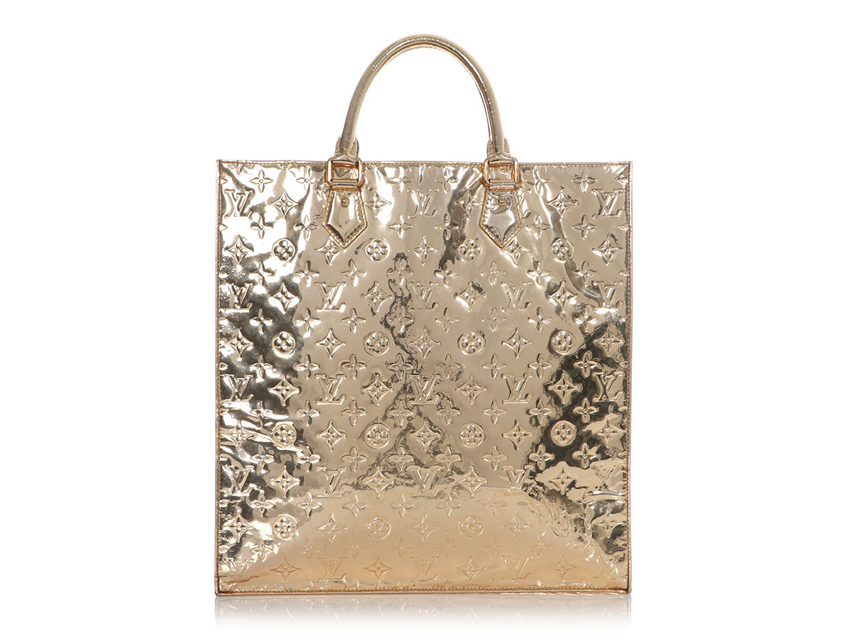 Louis+Vuitton+Sac+Plat+Tote+Gold+Monogram+Miroir+PVC for sale online