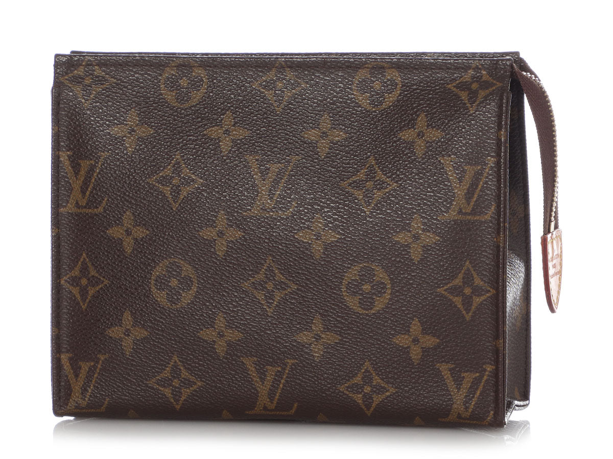 Louis Vuitton Toiletry Pouch 19 Monogram Brown in Coated Canvas