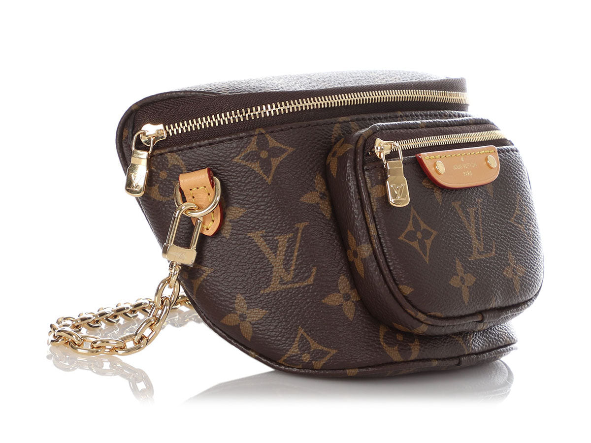 Louis+Vuitton+Bum+Bag+Black+Interior+Belt+Bag+Brown+Canvas for