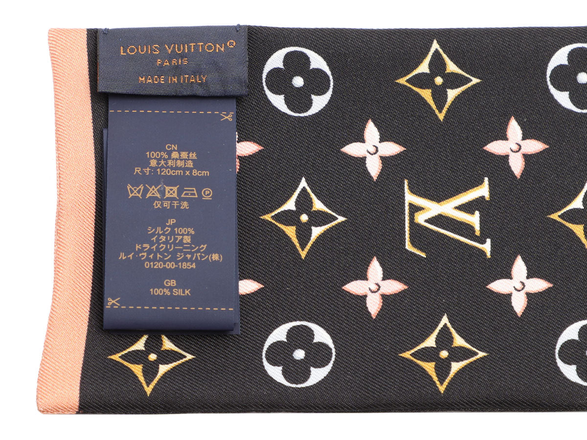 Louis Vuitton Vivienne and Beyond Square 90 Black Silk