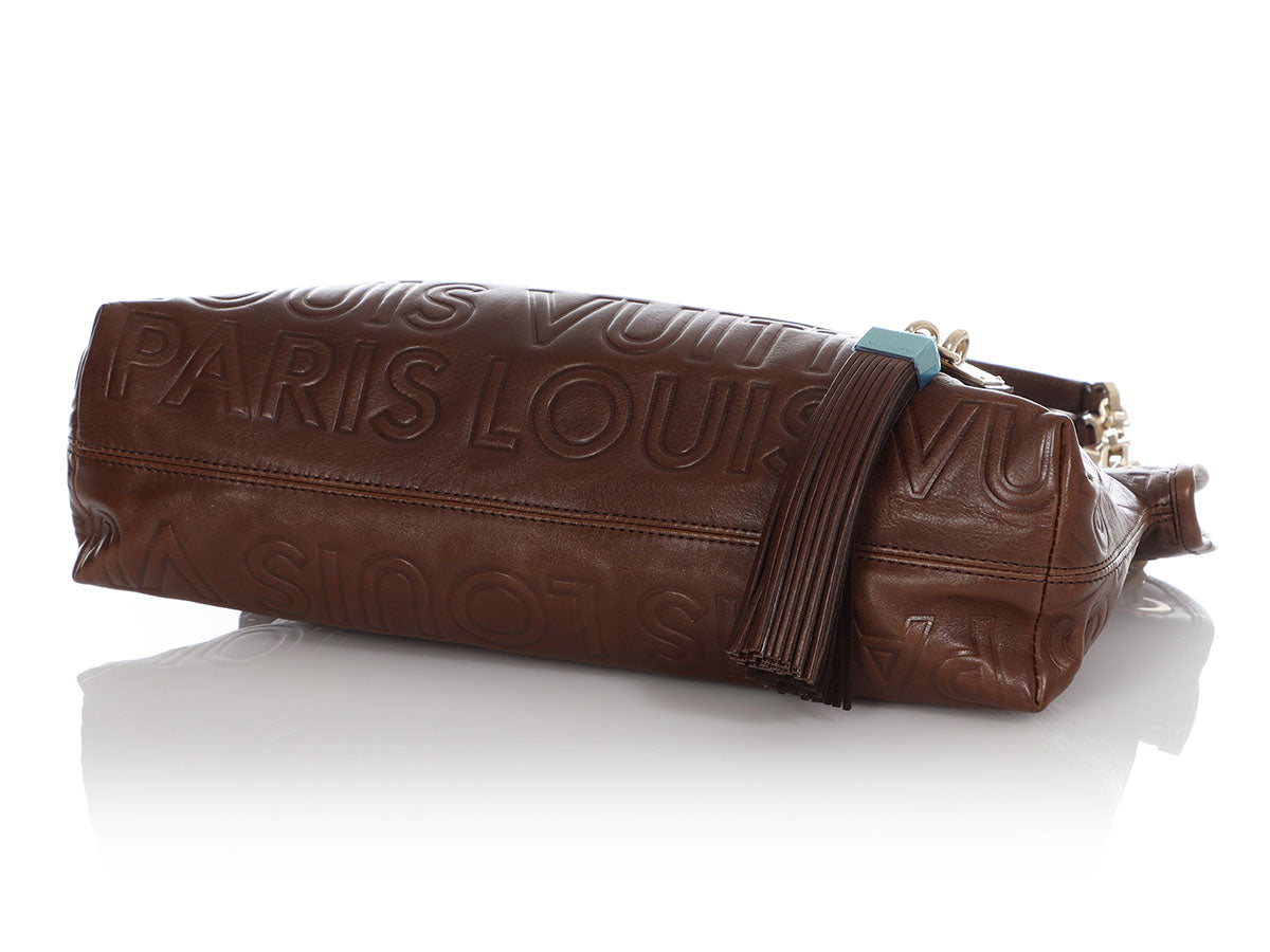 LOUIS VUITTON Paris Souple Wish PM Calf Chocolate Brown Shoulder Bag #9  Rise-on