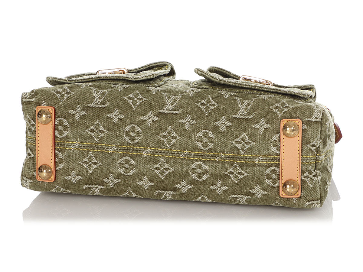 Handbag Louis Vuitton Green in Denim - Jeans - 24357245
