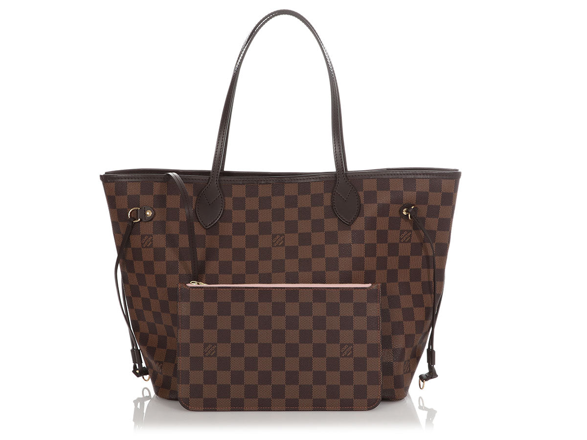 Louis Vuitton Neverfull MM Damier Azur/Pink in Coated Canvas/Leather - US