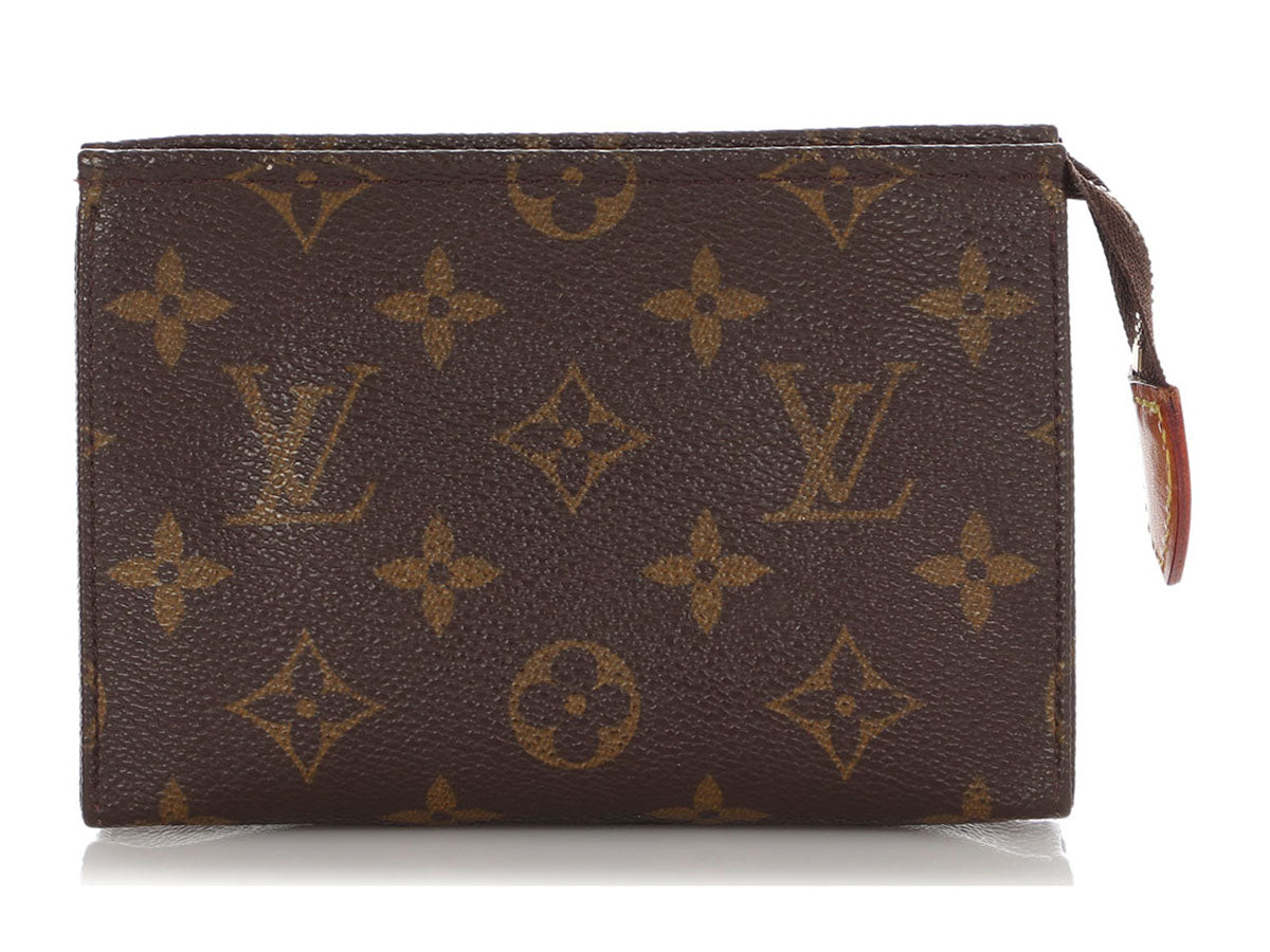 Louis Vuitton Toiletry Pouch on Chain Monogram Coated Canvas Brown
