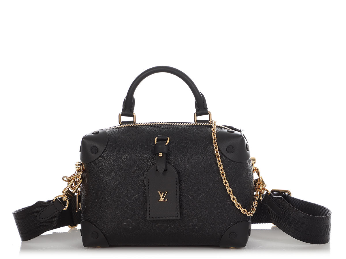 Louis Vuitton Black Petite Malle Handbag Bag