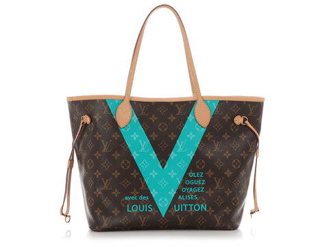 Louis Vuitton Turquoise V Neverfull MM