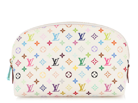 Louis Vuitton White Multicolore Monogram Cosmetic Pouch