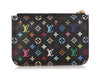 Louis Vuitton Noir Multicolore Monogram Poche Clés/Key Pouch