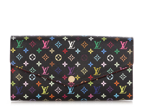 Louis Vuitton Noir Multicolore Monogram Sarah Wallet