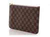 Louis Vuitton Damier Ebène and Rose Ballerine Neverfull Pouch MM/GM