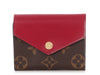 Louis Vuitton Red and Monogram Zoe Wallet