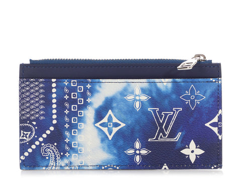 Louis Vuitton Blue Bandana Coin Card Holder