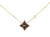 Louis Vuitton 18K Yellow Gold Onyx and Diamond Color Blossom BB Star Pendant Necklace