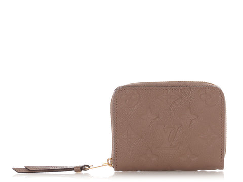 Louis Vuitton Taupe Monogram Empreinte Zippy Coin Purse