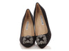 Manolo Blahnik Black Satin Crystal Embellished Hangisi Pumps