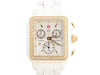 Michele Two-Tone White Ceramic Diamond Deco Watch 33mm