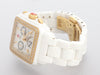 Michele Two-Tone White Ceramic Diamond Deco Watch 33mm