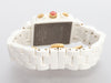 Michele Two-Tone White Ceramic Diamond Deco Watch 33mm