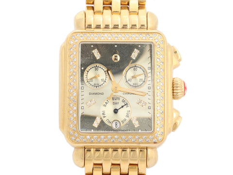 Michele Two-Tone LE Diamond Deco High Shine Watch 33mm