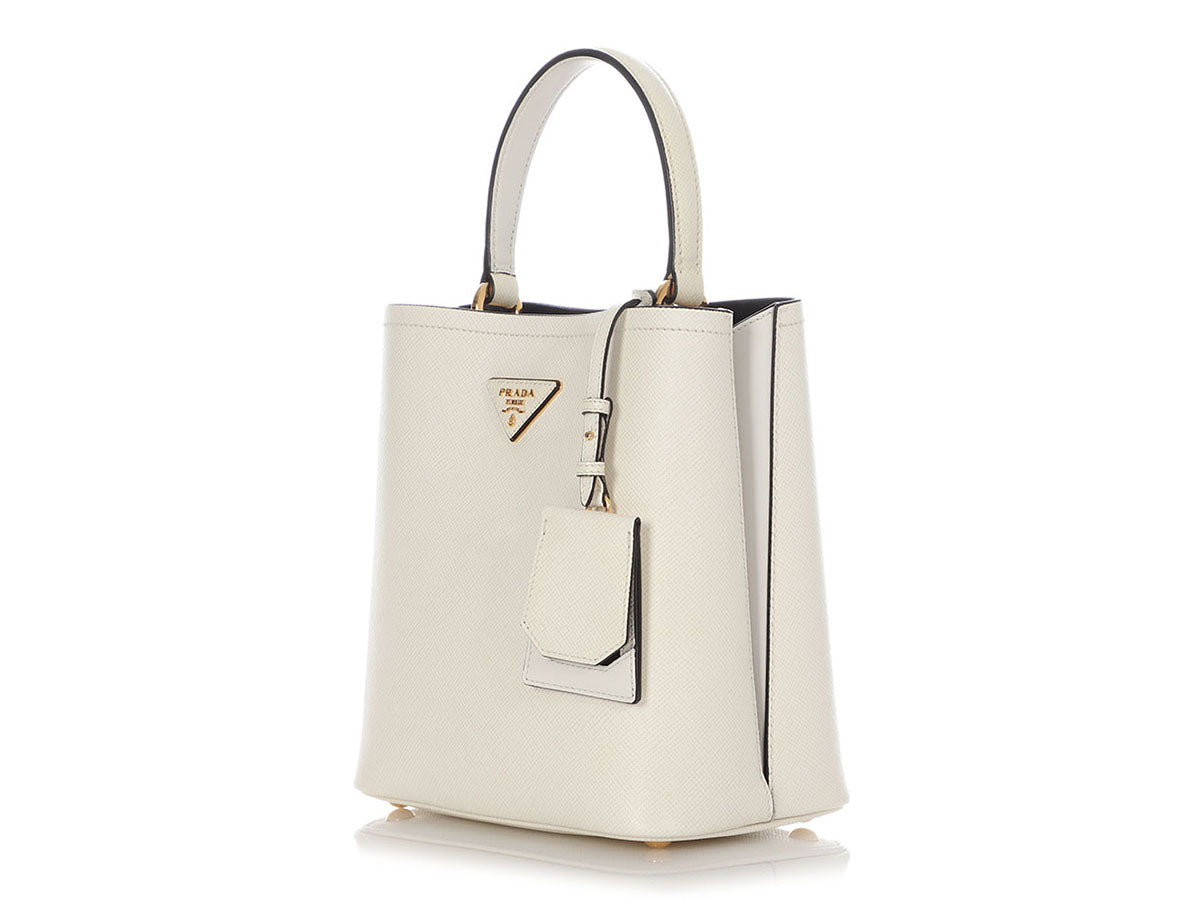 PRADA: Double bag Small bucket bag in saffiano leather with