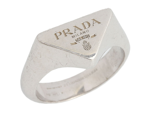 Prada Sterling Silver Symbole Ring