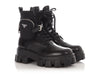 Prada Black Leather and Re-Nylon Monolith Combat Boots